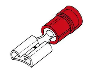 Vrouwelijke Connector 4.8mm Rood - 1