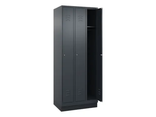 locker,HxBxD 1950x750x500mm,3vak,vak B 250mm,cil.-slot,sokkel