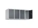 opzetkast,v. locker,4vak.,vak B 300mm,HxBxD 500x1200x500mm