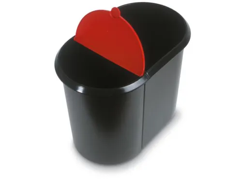 afvalverzamelaar,1x20/1x9l,HxBxD 348x270x440mm,romp PP zwart