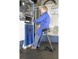 Stahulp Staal H 670-910Mm Zitting Kunstleer Zwart Schuine Zuil Gasveer - 3
