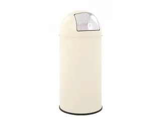 Afvalbak Pushcan 40 Liter Creme - 1