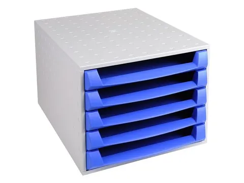 Exacompta Ladenblok Fantasy Works A4+ met 5 open laden Grijs Blauw