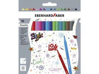 Viltstiften Eberhard Faber kartonetui 16 stuks - 1