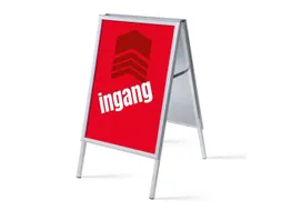 Stoepbord A1 complete set met print "INGANG" Rood