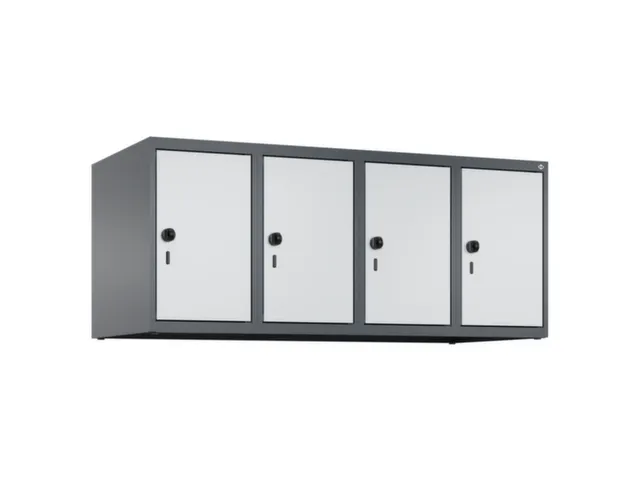 opzetkast,v. locker,4vak.,vak B 300mm,HxBxD 500x1200x500mm