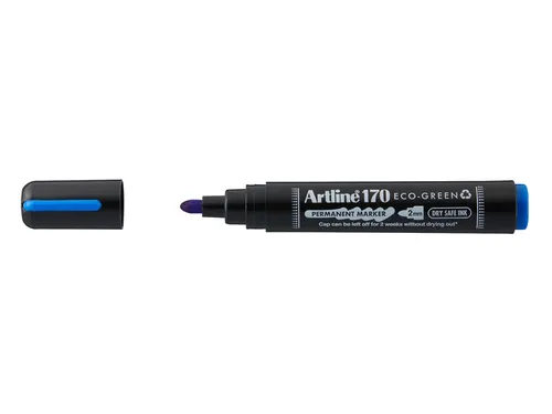 Permanent marker Artline 170 Eco rond Medium blauw Dry Safe