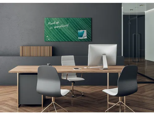 Glasmagneetbord Sigel mat PALM LEAFS 91x46cm
