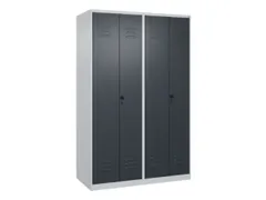 armoire vestiaire noir et blanc HxlxP 1850x1200x500mm 4compart.