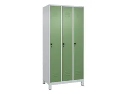 locker,HxBxD 1950x900x500mm,3vak,vak B 300mm,draaigrendel,voeten