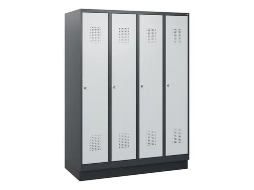 schoollocker,HxBxD 1630x1200x500mm,4vak,vak B 300mm,cil.-slot,sokkel