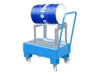 verrijdbare opvangbak,v. 1x60l vat,opvangvol. 61l,HxBxD 1075x500x940mm - 1