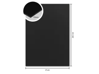 Foamboard Kangaro zwart A4 3 mm dik, 30 stuks 2 zijdig mat papier - 2