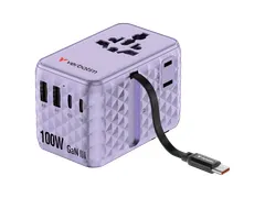 30193 Charge'n'Travel 100W Reislader universeel 2xUSB-C+2xUSB-A paars