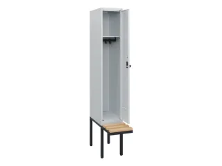 locker met bank,HxBxD 1950x300x815mm,1vak,vak B 300mm,draaigrendel - 2