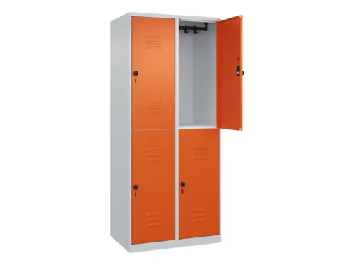 dubbeldekse locker,HxBxD 1850x800x500mm,2x2vak.,vak B 400mm