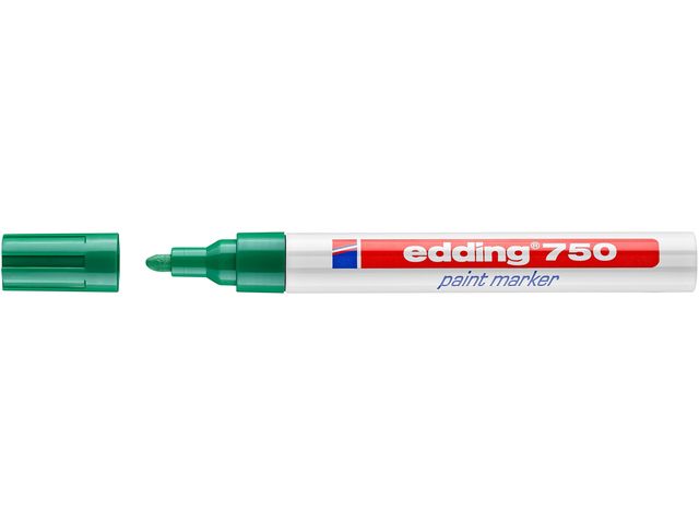 Viltstift edding 750 lakmarker rond groen 2-4mm | EddingMarker.be