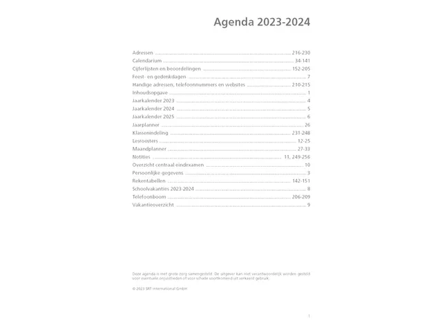 Schoolagenda 2026-2027 Ryam docenten 7dagen/2pagina's zwart