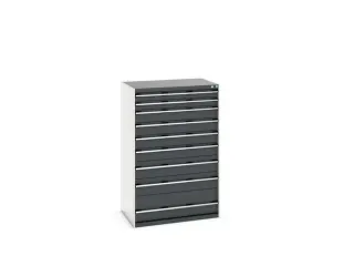 ladekast HxBxD 1600x1050x750mm 9laden RAL7035 front RAL7016 - 8