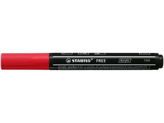 Acrylmarker STABILO Free Acrylic T300 karmijnrood 2-3mm - 3