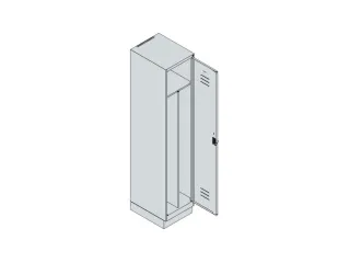 locker voor scheiding van kleding,HxBxD 1950x400x500mm,1vak - 3