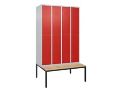 Dubbeldekse dekenkist,HxBxD 2120x1200x815mm,4x2vak.,vak B 300mm