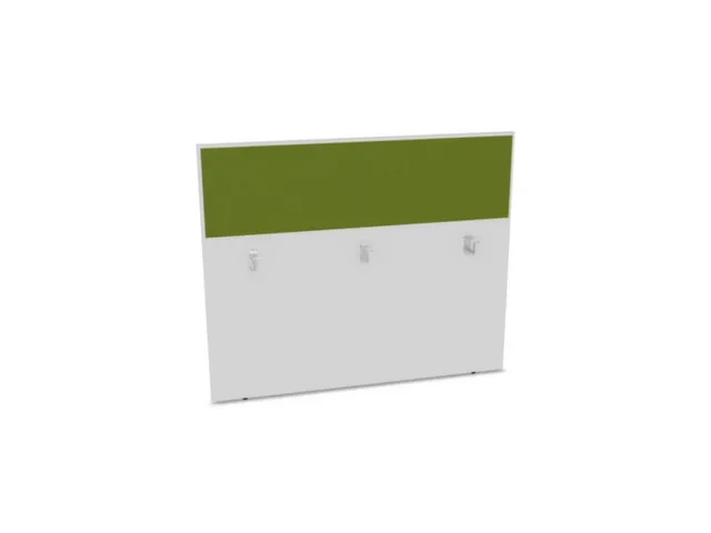 baliepaneel,v. bureau,aanbouw achter,B 1400mm,Bl-wit,BN7048-groen