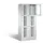 Lockerkast 1800x810x500mm 2x3 vakken Cilinderslot, Sokkel, RAL7035