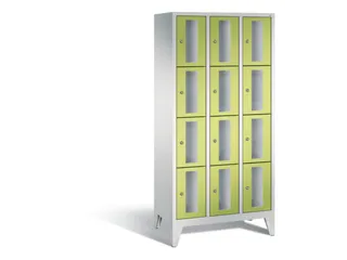 Lockerkast 1850x900x500mm 3x4 vakken Cilinderslot Poten, RDS1108060 - 2