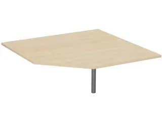 koppelelement voor bureau,90 °,BxD 1225x1225mm,v. C-voet,decor esdoor - 2