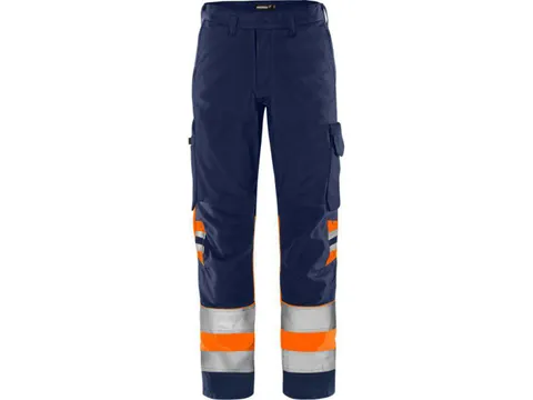 Fristads 2649 Werkbroek Klasse 1 GPLU High Vis oranje/blauw maat D112