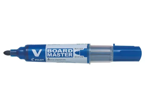 Whiteboardmarker Pilot V-Board Master Begreen Rond Medium Punt Blauw