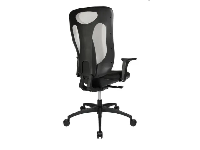 Bureaustoel,Synchroonmech.,M. Armleuningen,Zitting Stof Zwart