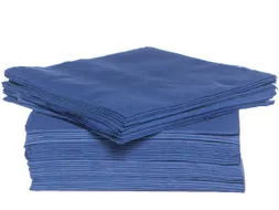 Cosy & Trendy servet 38x38cm blauw 2-laags, 40 stuks