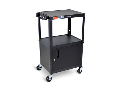 bijzetwagen,HxLxB 610-1060x610x460mm,zwart,2niveau(s)