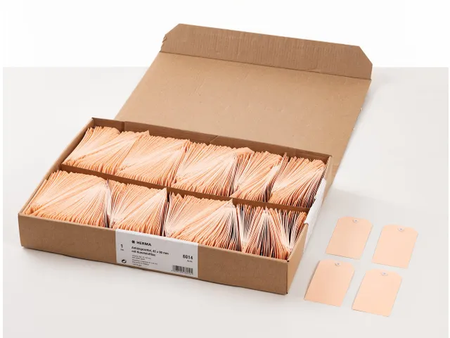 Herma 6014 Hanglabel 45x90mm Bruin karton met plastic oogje 1000 stuks