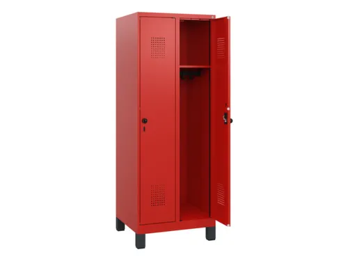 schoollocker,HxBxD 1630x600x500mm,2vak,vak B 300mm,draaigrendel,voeten