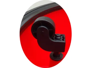verrijdbaar opstapje,kunststof,RAL3020,trede Ø 283mm,3geveerde wielen - 2