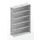 kantoorstelling aanbouwveld HxBxD 1850x1256x335mm 5 OH Stalen Ral7035