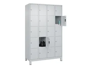 lockerkast HxBxD 1950x1200x500mm 4x5vakken cil.-slot voeten - 1