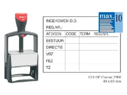 Tekststempel Colop 2800 +bon 10regels 68x49mm zwart