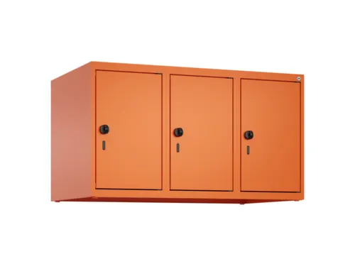 opzetkast,v. locker,3vak.,vak B 300mm,HxBxD 500x900x500mm,draaigrendel