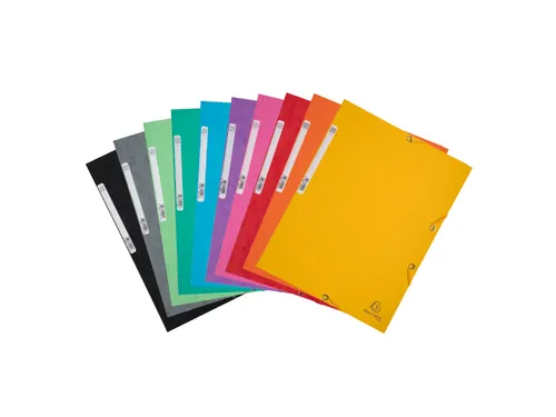 Elastomap A4 glanskarton 3 kleppen Assorti felle kleuren