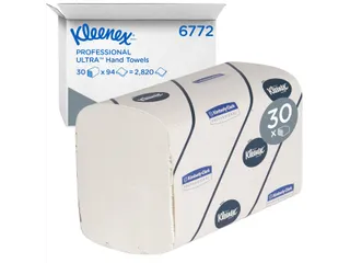 Handdoek Kleenex Ultra i-vouw 2-laags 21,5x41,5cm 30x94stuks wit 6772 - 2