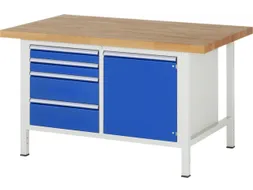 werkbank,HxBxD 840-1040x1500x900mm,beukblad,draagverm. 1250kg,4voeten