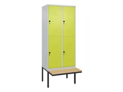 Dubbeldekse dekenkist,HxBxD 2120x800x815mm,2x2vak.,vak B 400mm