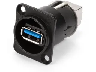 Neutrik - Omkeerbare Usb 3.0GENDERWISSELAAR (Type A En B) - Vernikkeld - 1