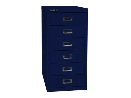 kantoor-ladekast HxBxD 590x278x380mm 6 laden romp oxfordblauw staal