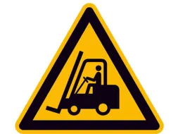 Waarschuwingsbord,Waarschuwing: Vorkheftrucks,Sticker,Folie