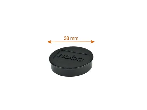 Magneet Nobo 38mm zwart 10 stuks
